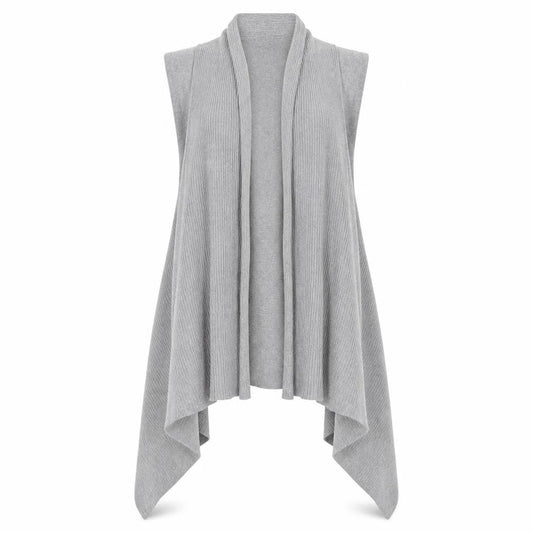 Front view of Atmosphere women’s grey cardigan jumper, size UK 10