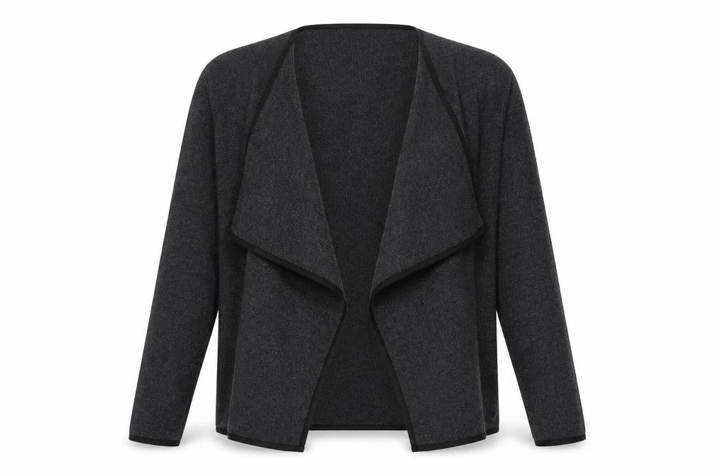 Front view of Only women’s grey cardigan jumper, size S