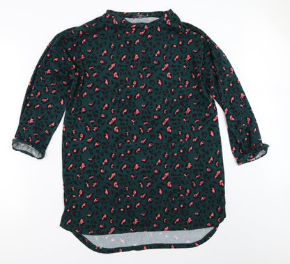 Studio Womens Green Animal Print  Pullover Jumper Size 12