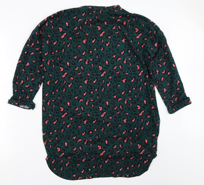 Studio Womens Green Animal Print  Pullover Jumper Size 12