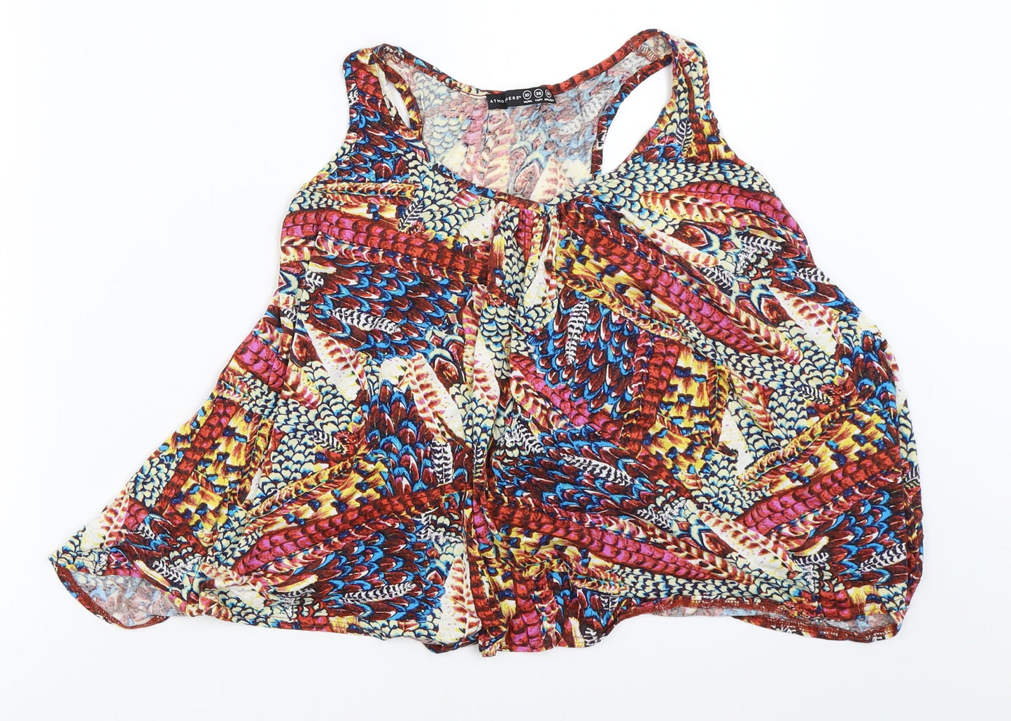 Atmosphere Womens Red Geometric  Basic Blouse Size 10