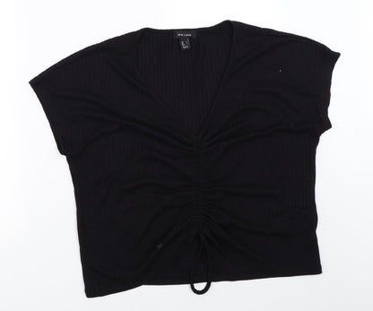 Womens UK Size L New Look Black Basic Blouse