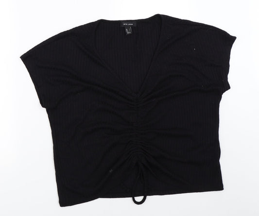 Womens UK Size L New Look Black Basic Blouse