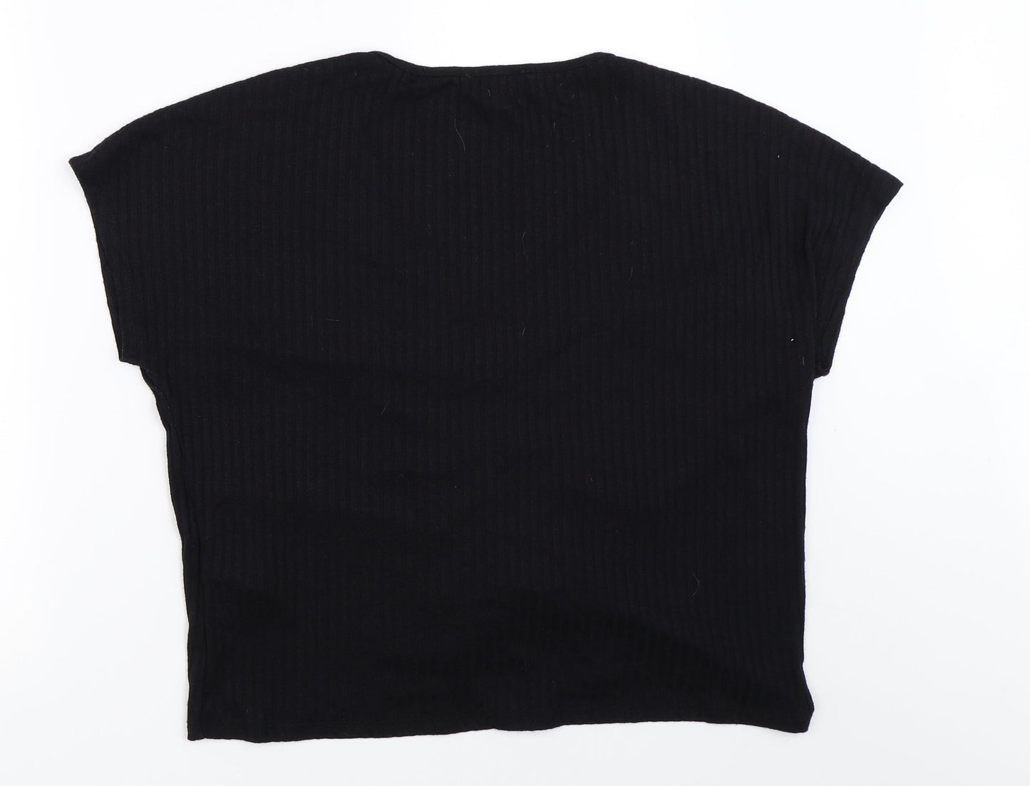 Womens UK Size L New Look Black Basic Blouse