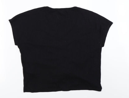 Womens UK Size L New Look Black Basic Blouse