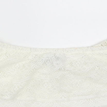 Womens UK Size 8 Missguided Ivory Basic Blouse