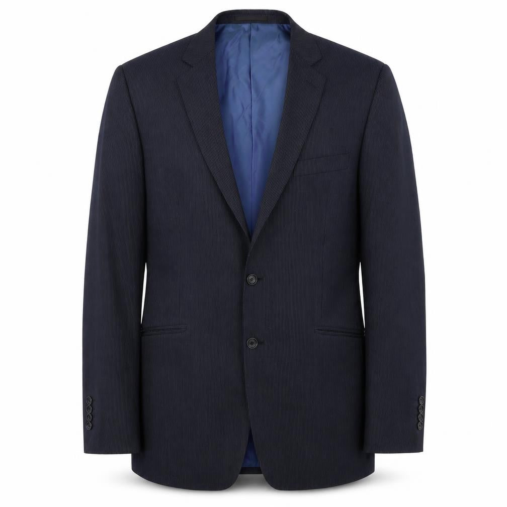 Mens UK Size 40 Charlton Gray Regular Blue Suit Jacket