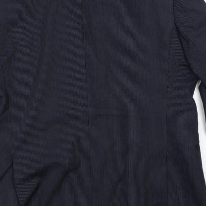 Mens UK Size 40 Charlton Gray Regular Blue Suit Jacket