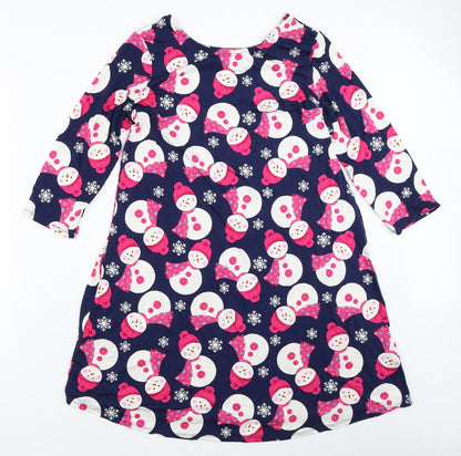 George Womens Blue   Trapeze & Swing  Size M  - snowman