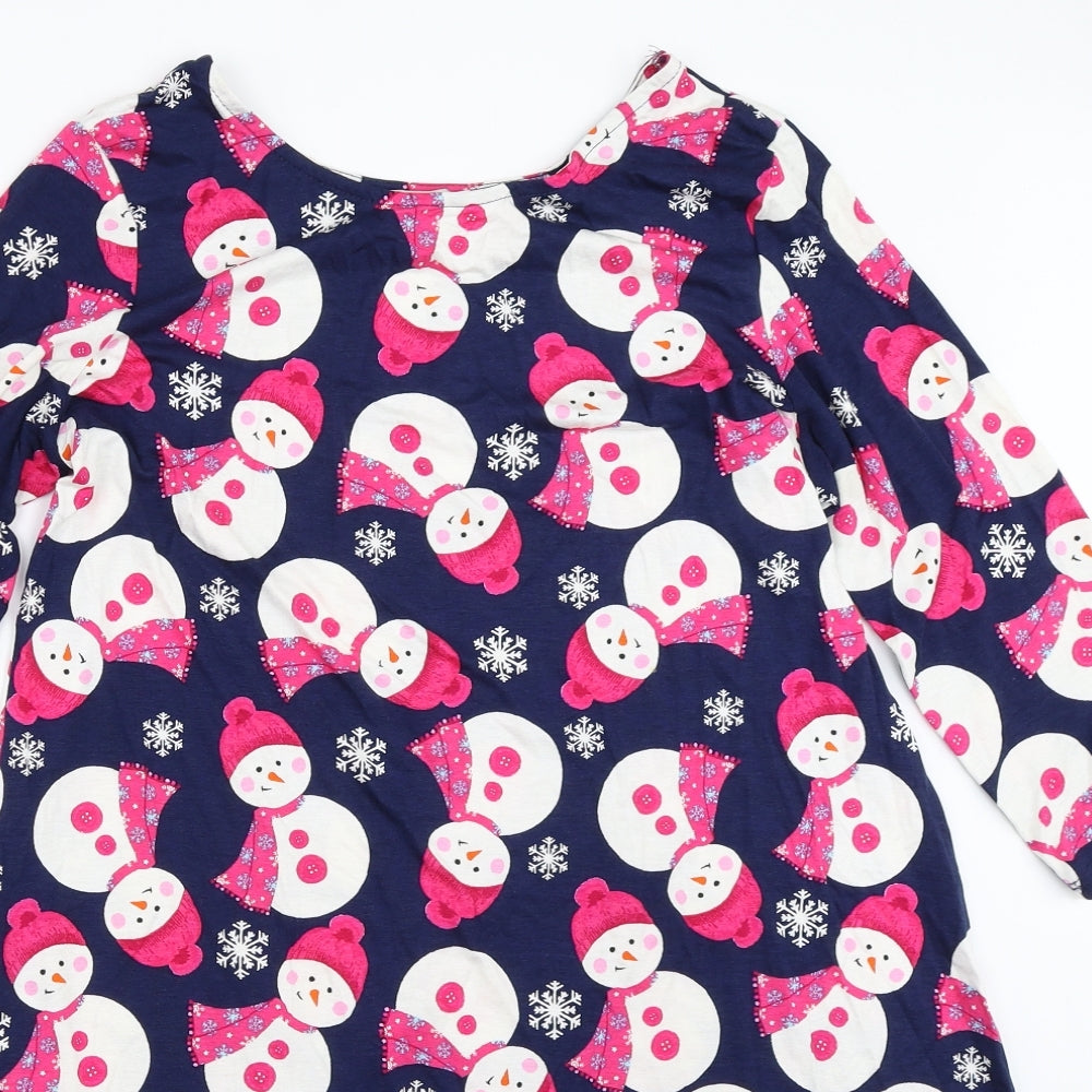 George Womens Blue   Trapeze & Swing  Size M  - snowman