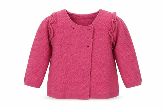 Marks and Spencer Girls Pink   Cardigan Jumper Size 6-9 Months