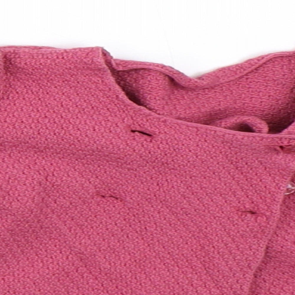 Marks and Spencer Girls Pink   Cardigan Jumper Size 6-9 Months