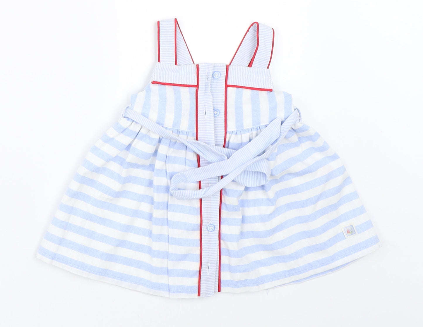 Sergent Major Girls Blue Spotted  Fit & Flare  Size 0-3 Months