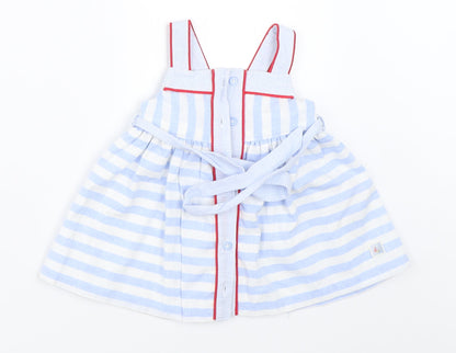 Sergent Major Girls Blue Spotted  Fit & Flare  Size 0-3 Months