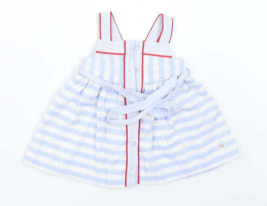 Sergent Major Girls Blue Spotted  Fit & Flare  Size 0-3 Months