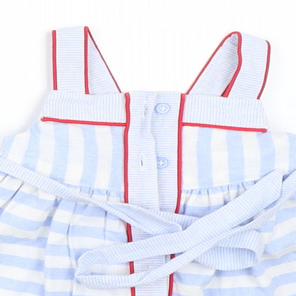 Sergent Major Girls Blue Spotted  Fit & Flare  Size 0-3 Months
