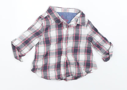 Primark Girls Grey Check  Basic Button-Up Size 6-9 Months