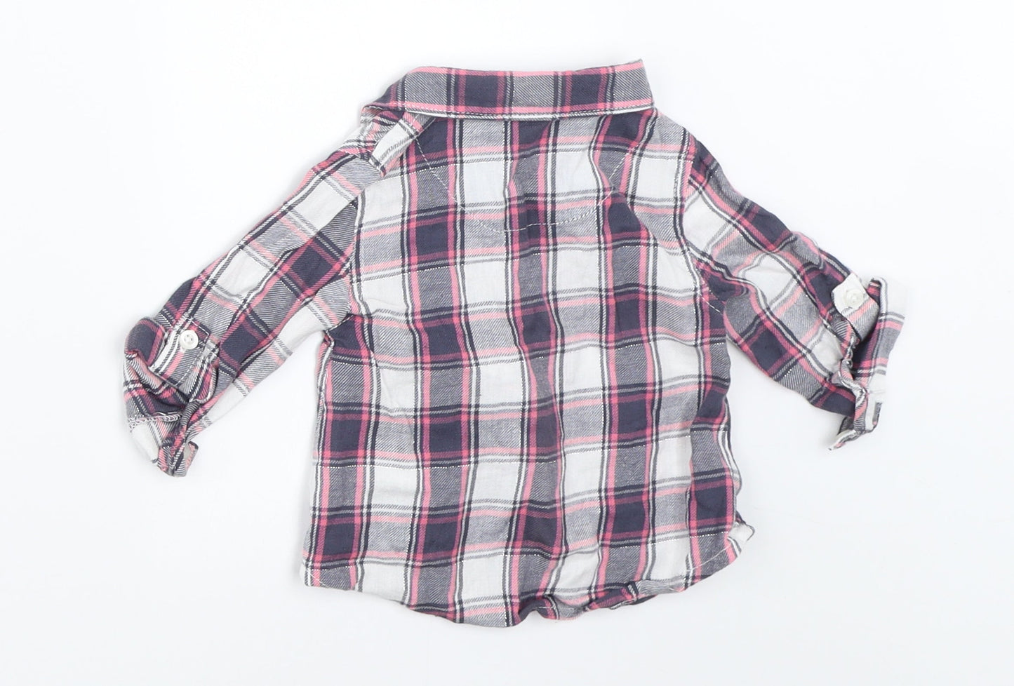 Primark Girls Grey Check  Basic Button-Up Size 6-9 Months