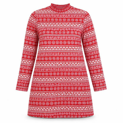 Matalan Womens Red Fair Isle  Trapeze & Swing  Size 10