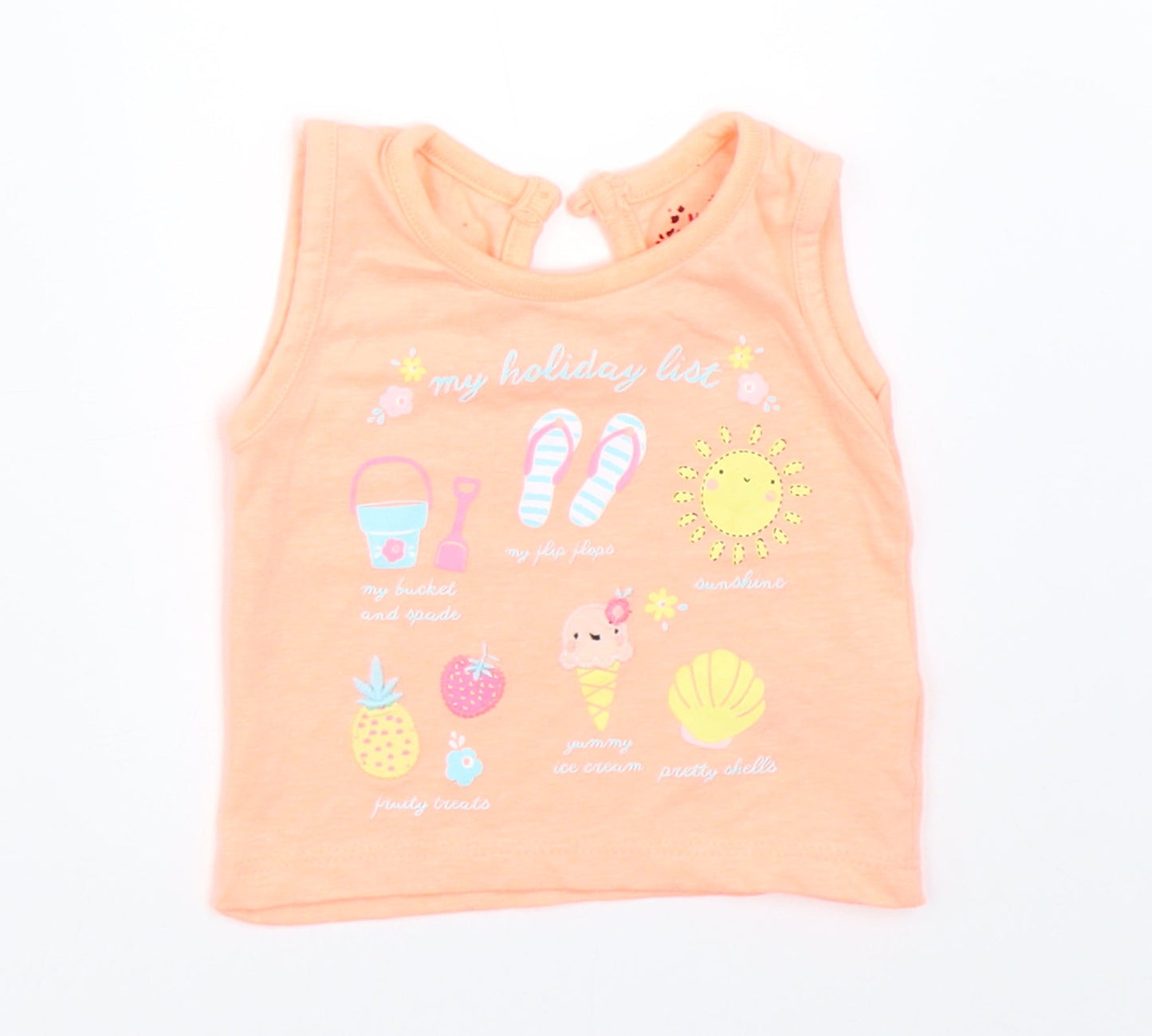 Earlydays Girls Orange   Basic T-Shirt Size 0-3 Months