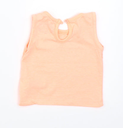 Earlydays Girls Orange   Basic T-Shirt Size 0-3 Months