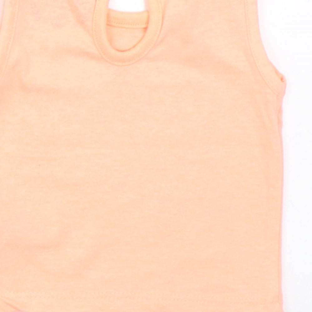 Earlydays Girls Orange   Basic T-Shirt Size 0-3 Months