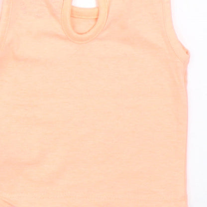 Earlydays Girls Orange   Basic T-Shirt Size 0-3 Months