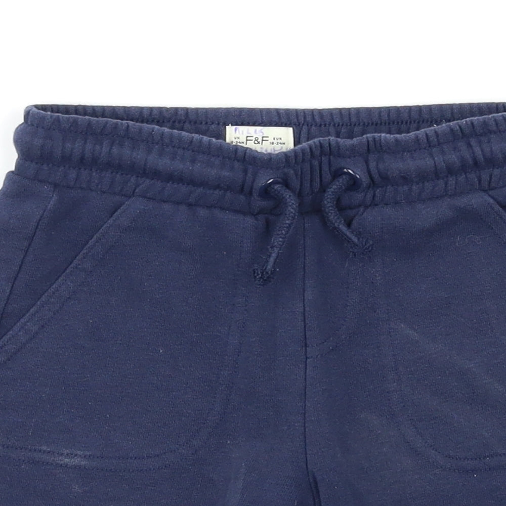 F&F Baby Blue   Cropped Trousers Size 18 Months