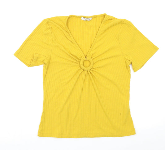 Womens UK Size XL Pieces Yellow Basic Blouse
