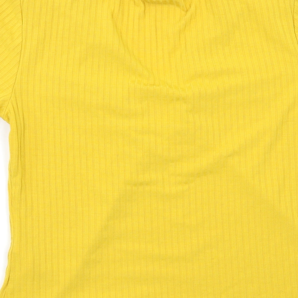 Womens UK Size XL Pieces Yellow Basic Blouse