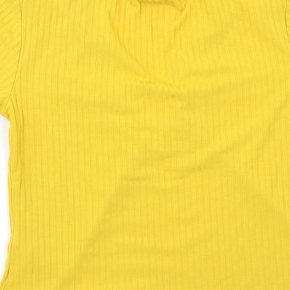 Womens UK Size XL Pieces Yellow Basic Blouse