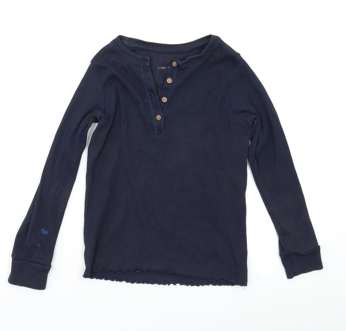 Additional front view of Next girls’ blue basic blouse, size 7, years