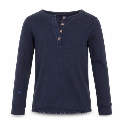 Front view of Next girls’ blue basic blouse, size 7, years