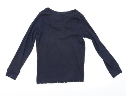 Back view of Next girls’ blue basic blouse, size 7, years