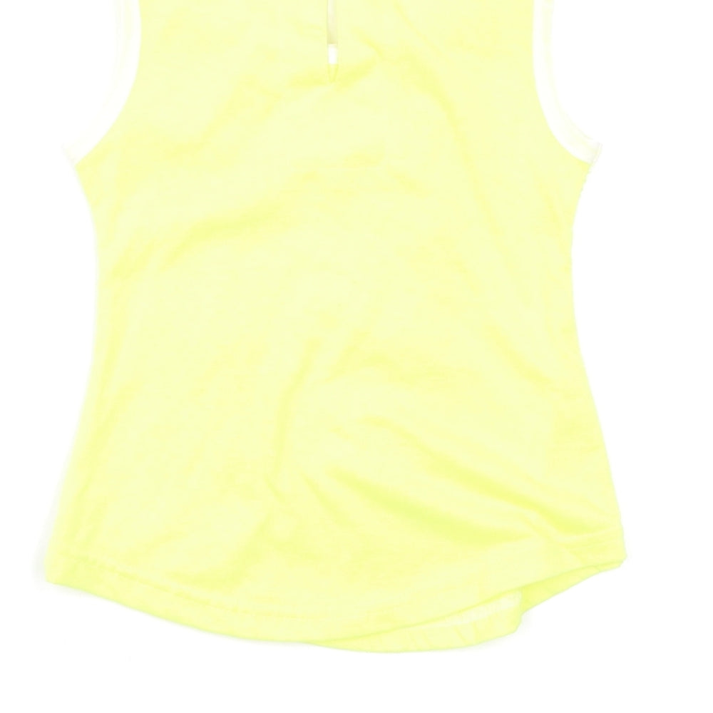 Preworn Girls Yellow Floral  Basic Blouse Size 2-3 Years