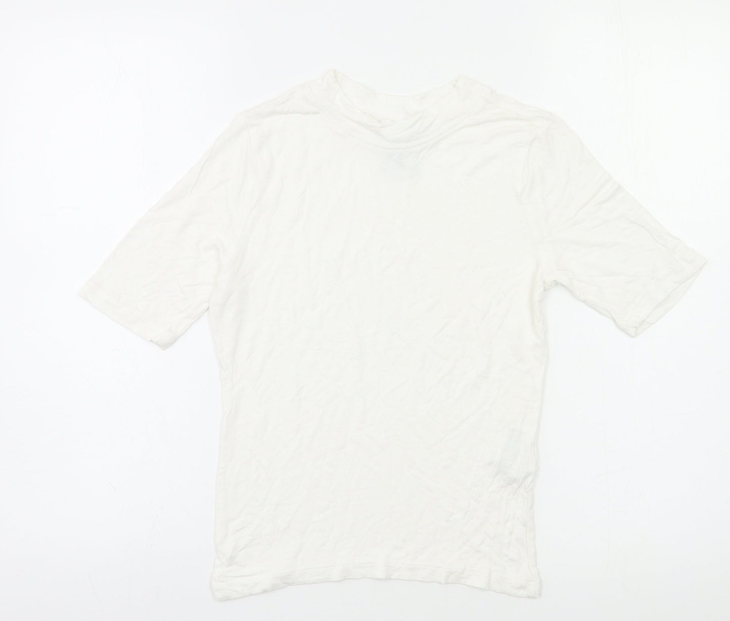 Womens UK Size 12 COLLUSION White Basic Polo