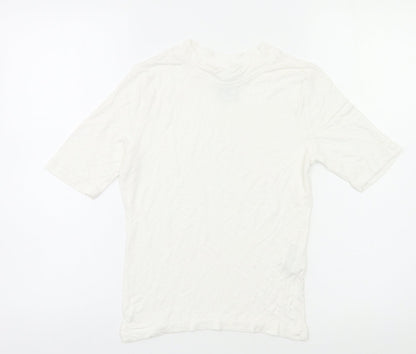 Womens UK Size 12 COLLUSION White Basic Polo