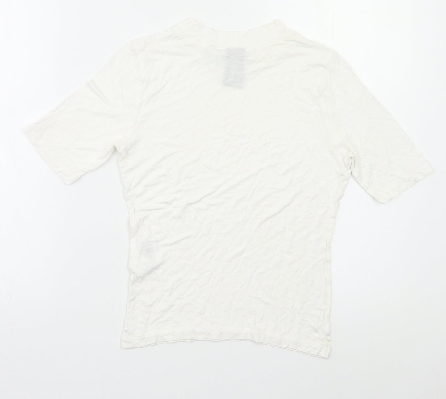 Womens UK Size 12 COLLUSION White Basic Polo