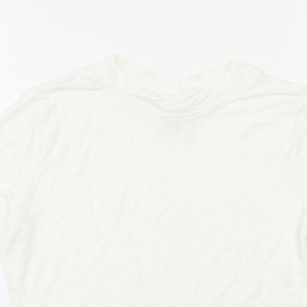Womens UK Size 12 COLLUSION White Basic Polo