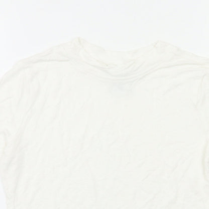 Womens UK Size 12 COLLUSION White Basic Polo