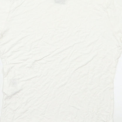 Womens UK Size 12 COLLUSION White Basic Polo