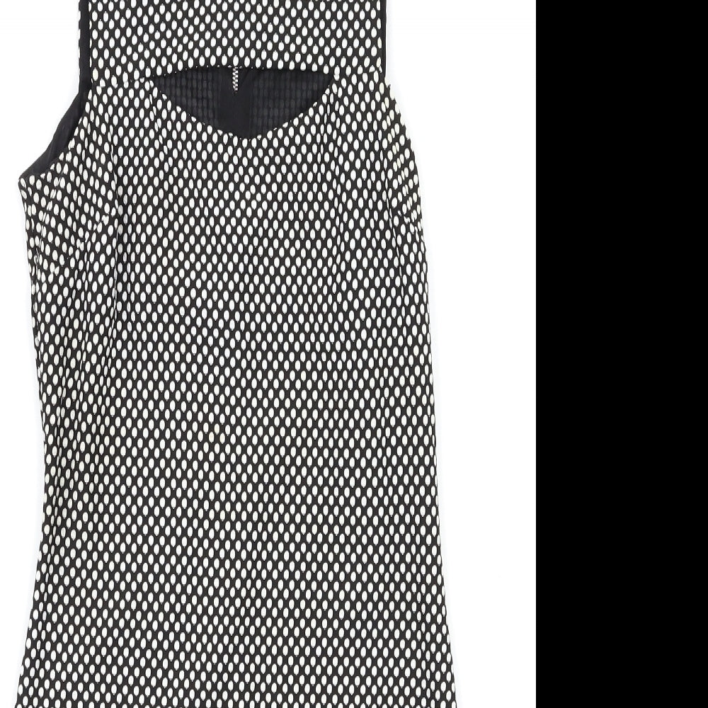 NEXT Womens Black Polka Dot  Bodycon  Size 10