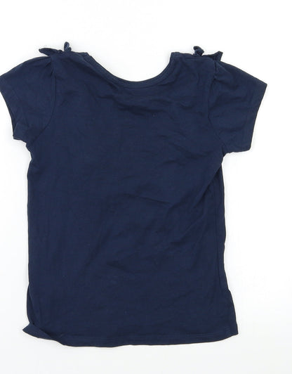 Primark Girls Blue   Basic T-Shirt Size 6-7 Years