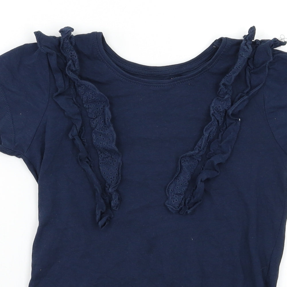 Primark Girls Blue   Basic T-Shirt Size 6-7 Years