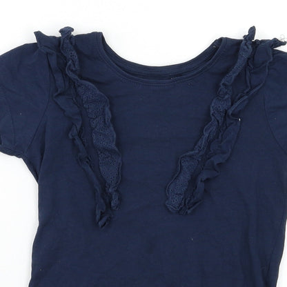 Primark Girls Blue   Basic T-Shirt Size 6-7 Years