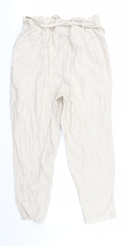 NEWLOOK Womens Brown   Bloomer Trousers Size 18 L25 in - with Belt