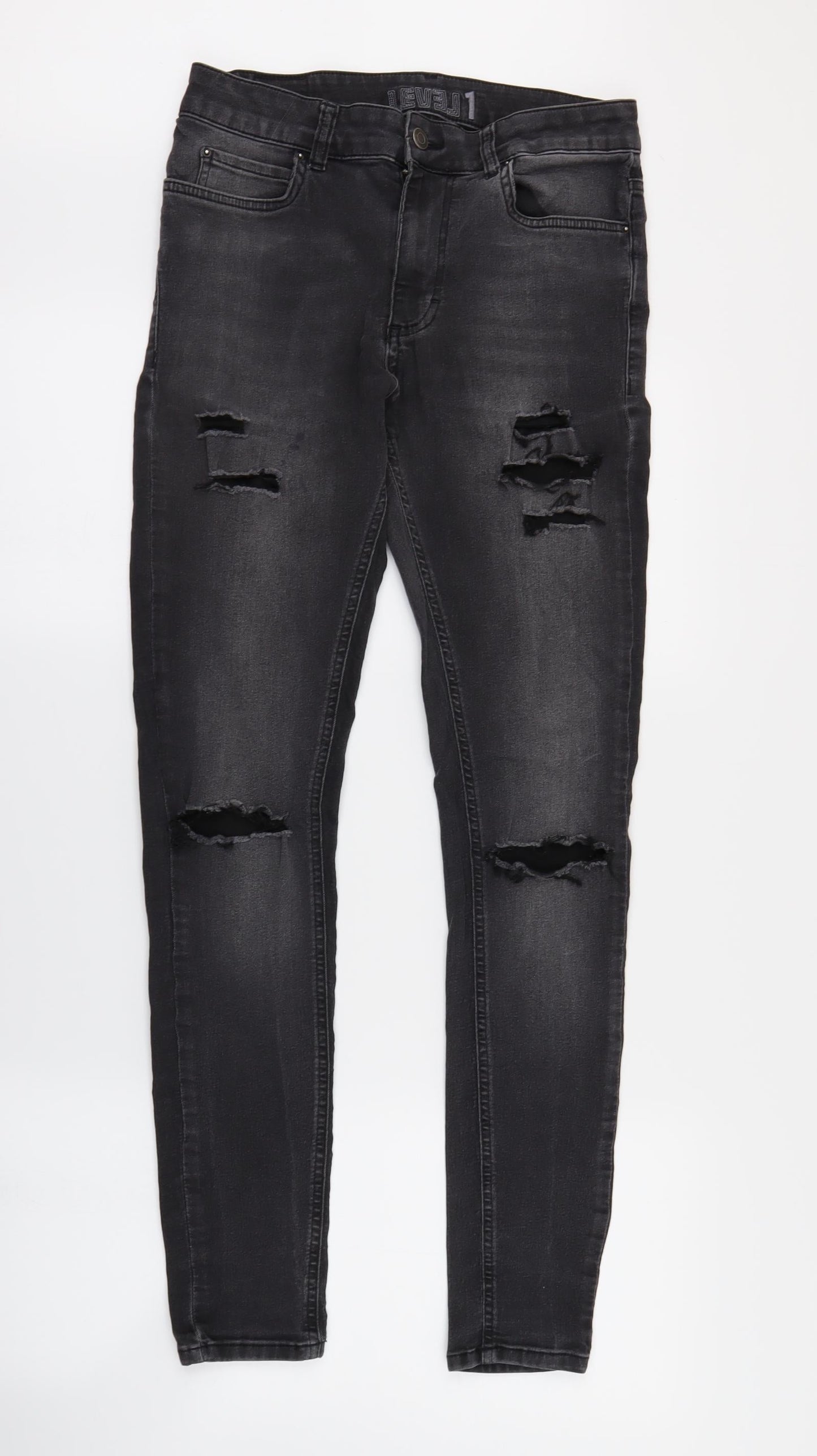 LEVEL1 Womens Black   Skinny Jeans Size 32 in L28 in