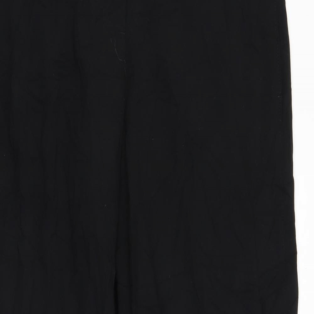 Womens UK Size 12 Preworn Regular Fit  Black Trousers