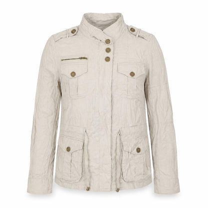 Front view of Dorothy Perkins women’s grey jacket, size UK 14