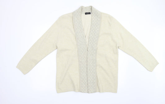 Classic Womens Beige   Cardigan Jumper Size L